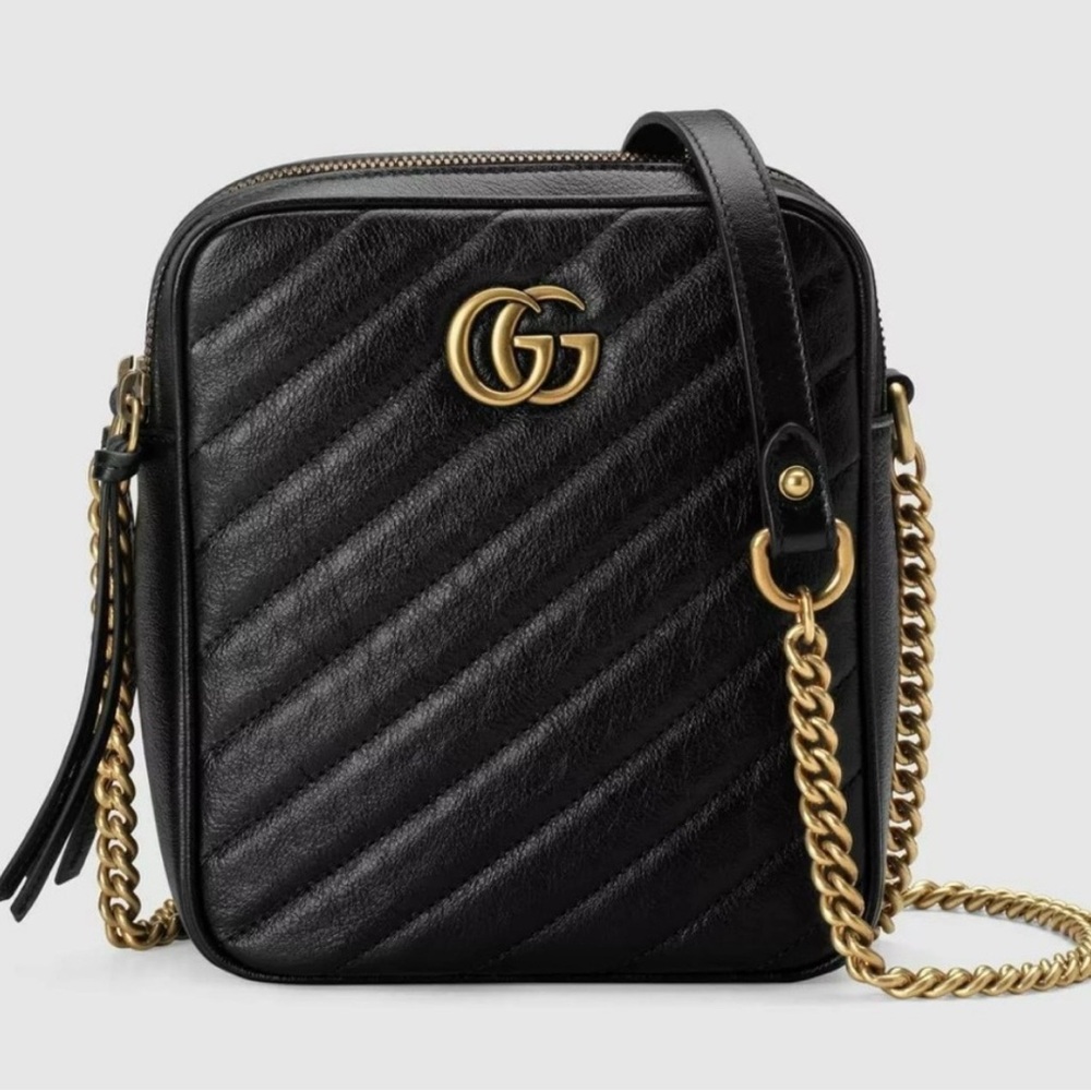 Gucci Marmont Matelasse Black Shoulder Bag